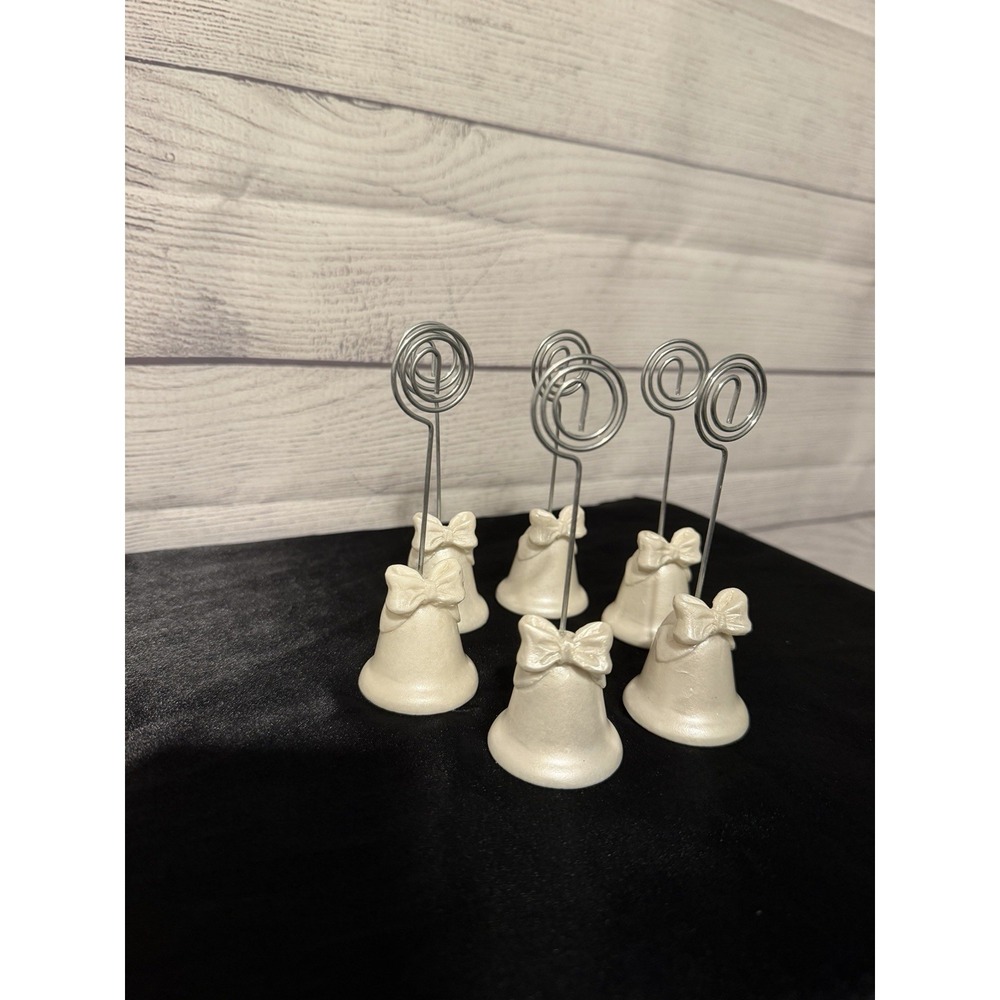Vintage Place Card Holder Bell & Bow 134 Pieces - Picture 3 of 6